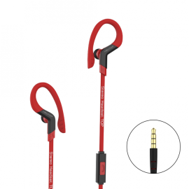 Cuffie sportive NEWTOP CF20: audio di qualità  superiore e design ergonomico  Rosso